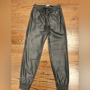 Anthropologie Faux Leather Jogger Pants XS